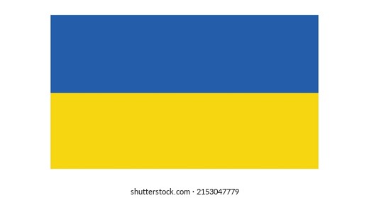 Ukrainian flag icon isolated on white background. Vector illustration.