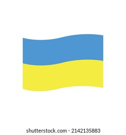 ukrainische Flagge. Symbol. Vektorgrafik.