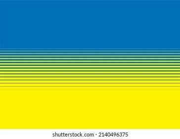 Ukrainian flag with a smooth transition from yellow to blue. No war, Save Ukraine. Abstract vector background.