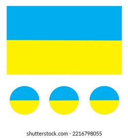 Ukrainian flag. Two ribbons blue and yellow touch and illustrate the heart. National symbol. Ukrainian flag symbol. Blue and yellow illustration. Stock vector illustration