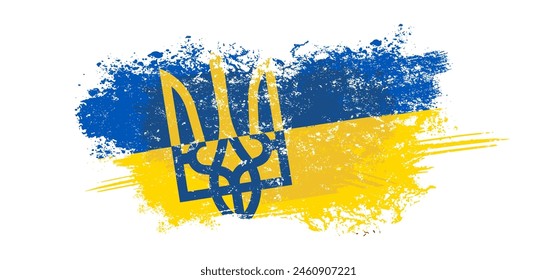 Ukrainian flag, ukraine	 - bector illustration