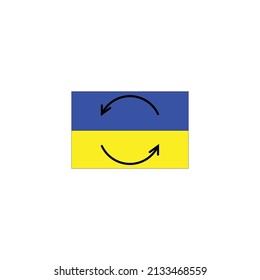Ukrainian flag and update badge