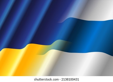 Die ukrainische Flagge mit weißer, weißer Flagge ist ein Symbol für die Anti-Kriegsproteste 2022 in Russland.