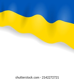 Ukrainian flag yellow blue color. Symbol of freedom and democracy in Ukraine. Stop war.