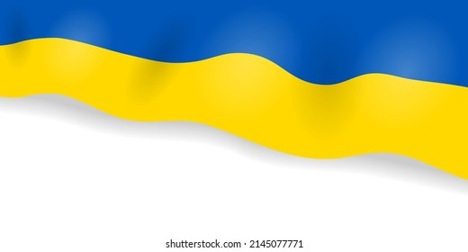 Ukrainian flag yellow blue color. Symbol of freedom and democracy in Ukraine. Stop war.