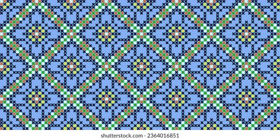 Ukrainian floral ornament - antique cross stitch