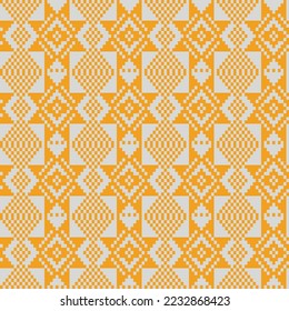 Ukrainian folk embroidery seamless pattern. Ukrainian towel with ornament, Rushnyk called, in vector. 