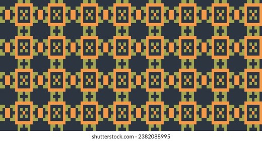 Ukrainian folk embroidery seamless pattern. Ukrainian towel with ornament, Rushnyk called, in vector. 