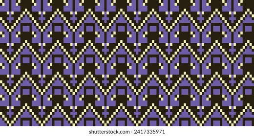 Ukrainian folk embroidery seamless pattern. Ukrainian towel with ornament, Rushnyk called, in vector. 