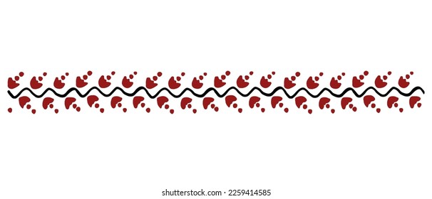 Ukrainian folk embroidery vector pattern