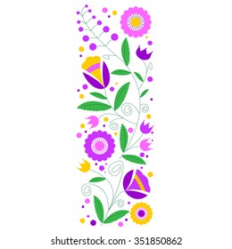 Ukrainian folk flowers pattern
