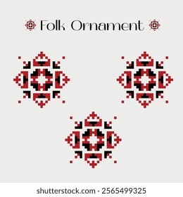 Ukrainian Folk Ornament Vector Set 3