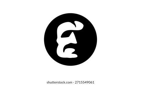 Ukrainian genetic code symbol, black isolated silhouette