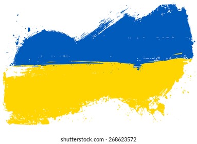 Ukrainian grunge flag