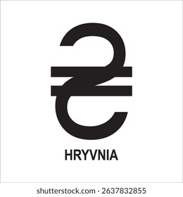 Ukrainian Hryvnia currency icon vector illustration symbol design