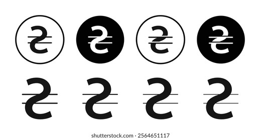 Ukrainian hryvnia icon Symbol mark in filled style