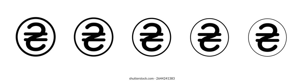 ucraniano hryvnia ícone delineamento fino logotipo marca set