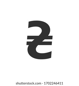 Ukrainian hryvnia money sign. Currency symbol icon. Stock Vector illustration isolated on white background.