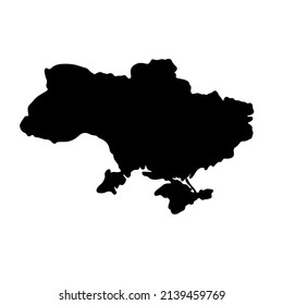 Ukrainian map black icon vector illustration. 
