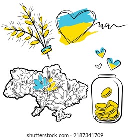 Ukrainian map traditions nationality victory support