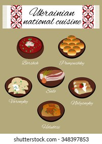 Ukrainian national cuisine. Folk traditions of Ukraine.
