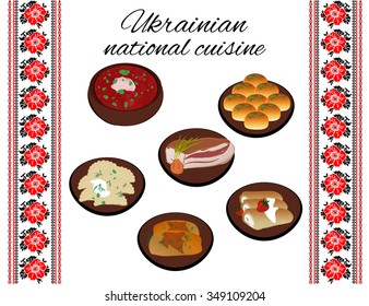 Ukrainian national cuisine. Folk traditions of Ukraine.