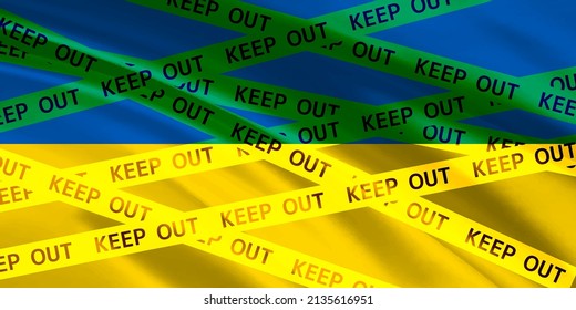 Ukrainian National flag off-limits background 