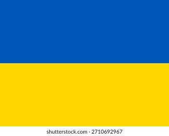 La bandera nacional ucraniana es una simple y Horizontal bicolor de azul y amarillo, que representa un cielo azul sobre los campos de trigo dorado, simbolizando la paz, la fortaleza y la prosperidad.