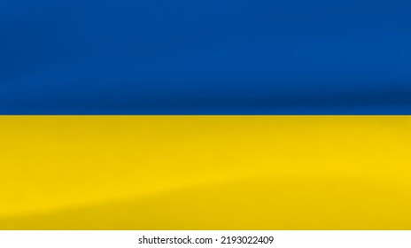 Ukrainian national flag. Waving flag of Ukraine. Vector illustration