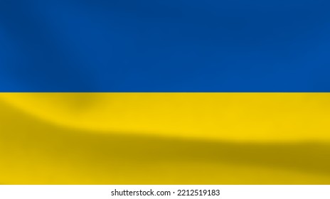Ukrainian national flag. Waving flag of Ukraine. Vector illustration