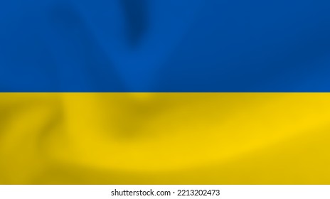 Ukrainian national flag. Waving flag of Ukraine. Vector illustration