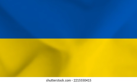 Ukrainian national flag. Waving flag of Ukraine. Vector illustration