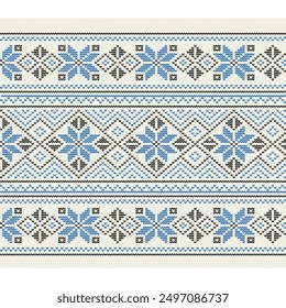 Ukrainian ornament. Imitation of knitted fabric. vector illustration. Can be used for backgrounds, patterns, covers, souvenirs, clothing, textiles and other layouts.