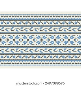 Ukrainian ornament. Imitation of knitted fabric. vector illustration. Can be used for backgrounds, patterns, covers, souvenirs, clothing, textiles and other layouts.
