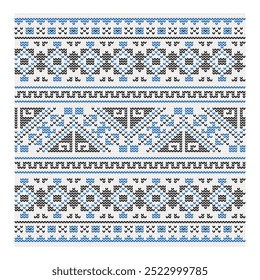 Ukrainian ornament. Imitation of knitted fabric. vector illustration. Can be used for backgrounds, patterns, covers, souvenirs, clothing, textiles and other layouts.