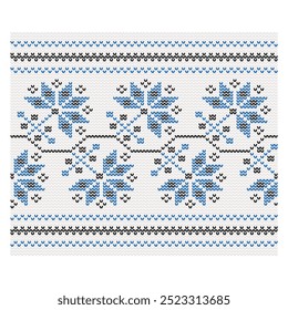 Ukrainian ornament. Imitation of knitted fabric. vector illustration. Can be used for backgrounds, patterns, covers, souvenirs, clothing, textiles and other layouts.