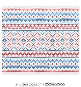 Ukrainian ornament. Imitation of knitted fabric. Vector illustration. Can be used for backgrounds, patterns, covers, souvenirs, clothing, textiles and other layouts.