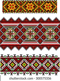 Ukrainian ornaments set