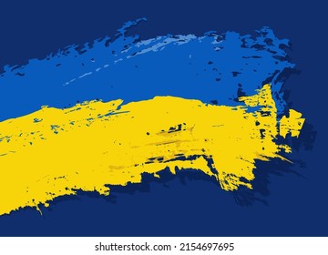 Ukrainian painted flag design vector illustration