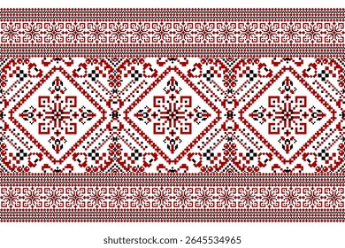 Ukrainian pattern,geometric ethnic oriental  pattern,Slavic pattern,Vector illustration,geometric design background,abstract background.design for texture,fabric,clothing,decoration,scarf,print,shirt.
