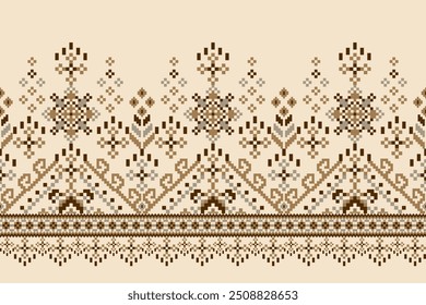 Padrão ucraniano.Padrão de ornamento eslavo.padrão étnico oriental geométrico no fundo creme vetor ilustration.Aztec estilo,fundo abstrato.design para textura,tecido,roupas,decoração,impressão.