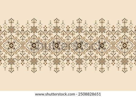 Ukrainian pattern.Slavic ornament pattern.geometric ethnic oriental pattern on cream background vector illustration.Aztec style,abstract background.design for texture,fabric,clothing,decoration,print,sleeve.