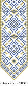 
Ukrainian scheme for cross-stitch in blue and yellow svg