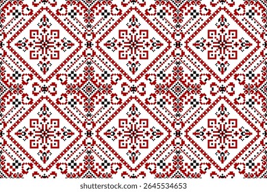 Ukrainian seamless pattern,geometric ethnic oriental seamless pattern,Slavic seamless pattern,Vector illustration,abstract background.design for texture,fabric,clothing,decoration,blocks print,tile.