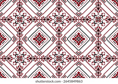 Ukrainian seamless pattern,geometric ethnic oriental seamless pattern,Slavic seamless pattern,Vector illustration,abstract background.design for texture,fabric,clothing,decoration,blocks print,tile.