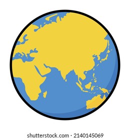 Ukrainian support: Yellow and blue Ukrainian colored earth