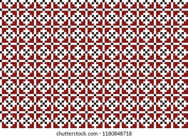 Ukrainian traditional pattern in black and red embroidery