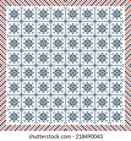 Ukrainian vector pattern for embroidery cross decoration and paper media 