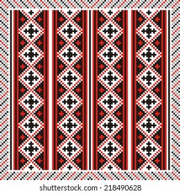 Ukrainian vector pattern for embroidery cross decoration and paper media 