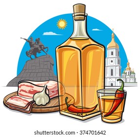 ukrainian vodka with chilly pepper